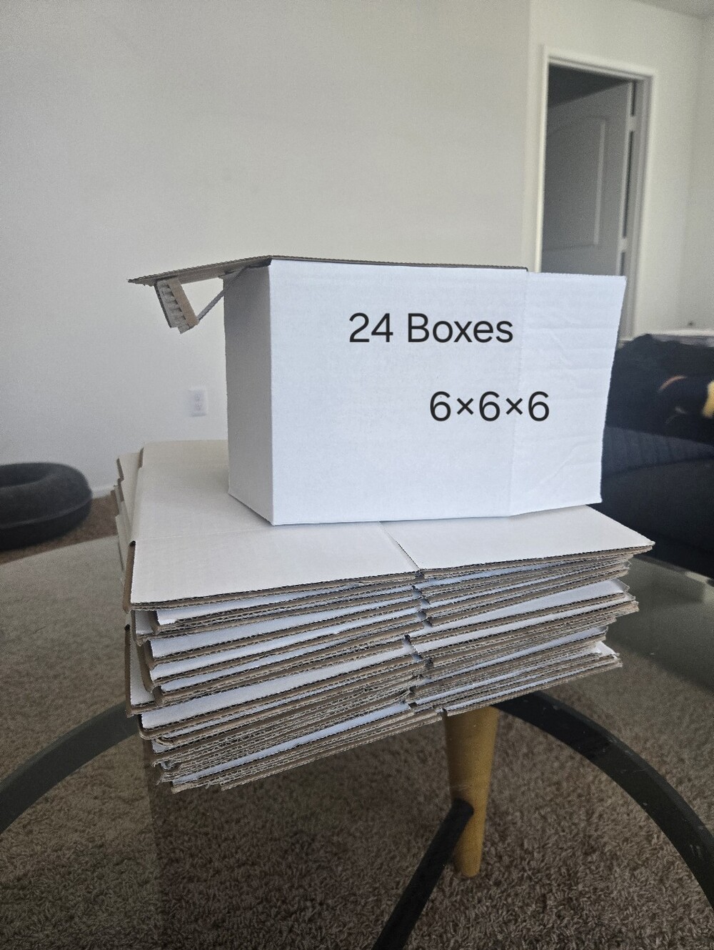 White Shipping Boxes - 24 Pack (6x6x6)